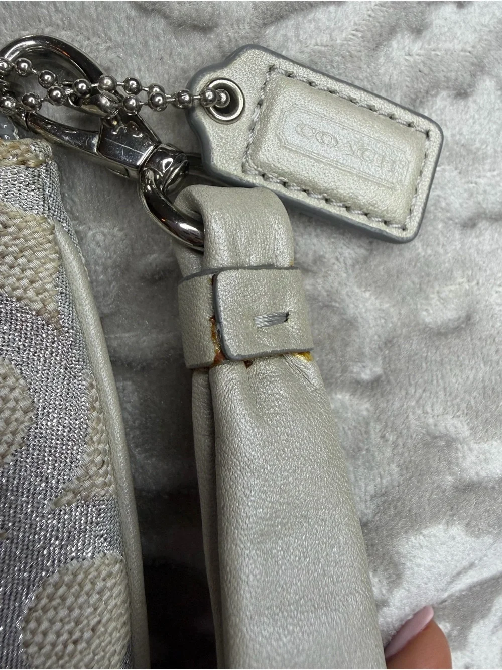 Coach Early 2000s Signature Metallic Wristlet